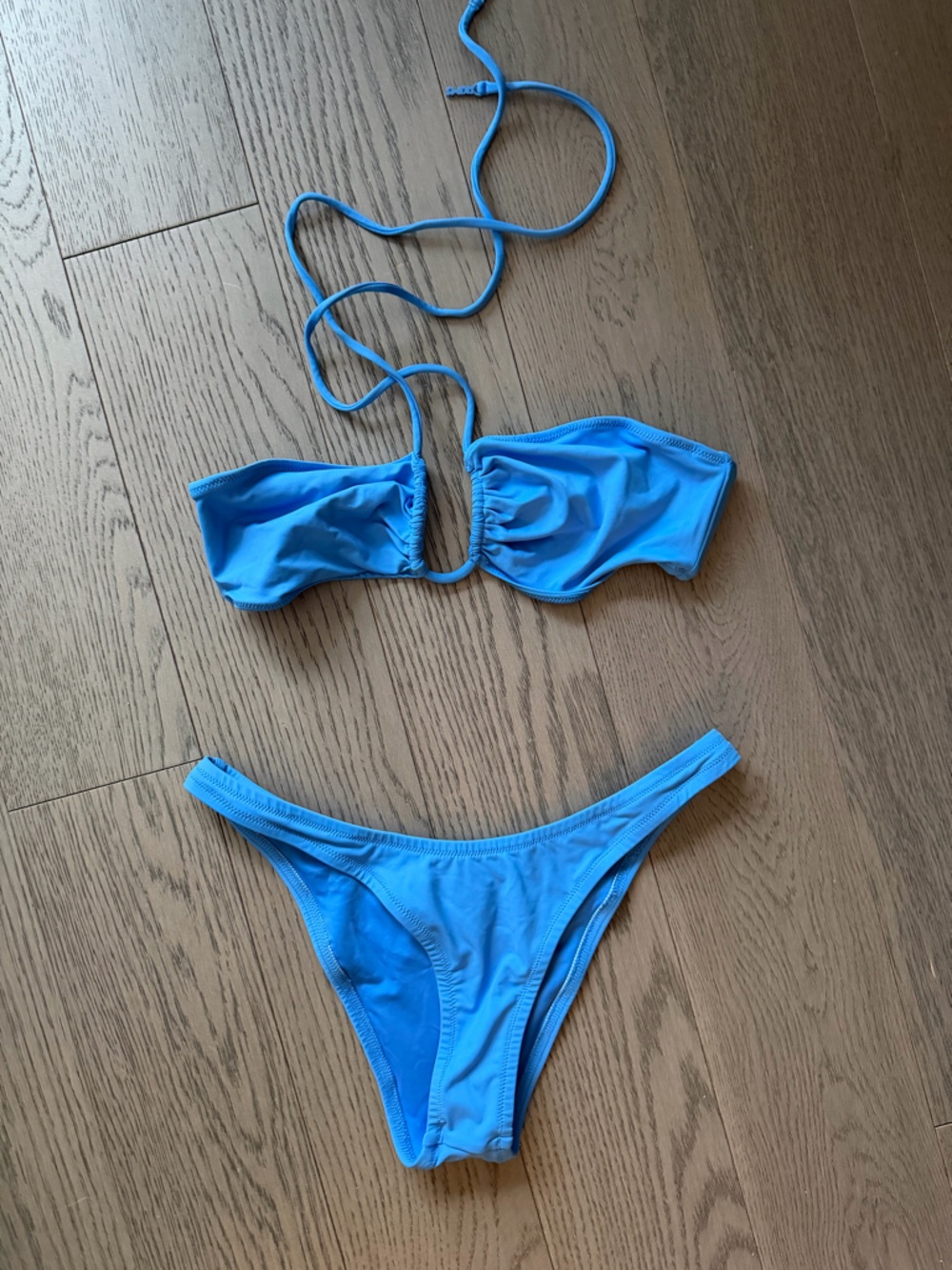 SKIMS Blue Two-Piece Swim Set